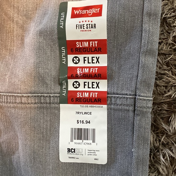 New with tags Grey kids wrangler jeans size 6reg slim fit - Picture 4 of 7